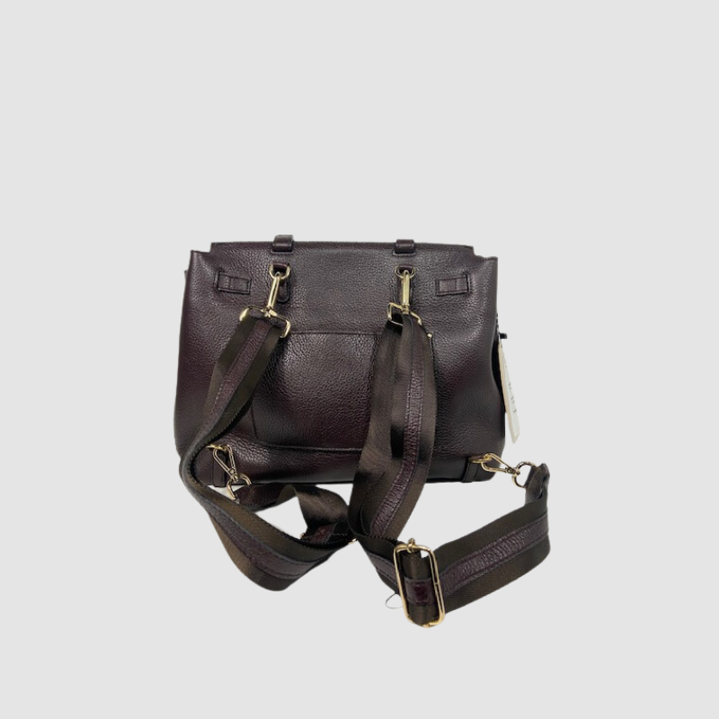 Mink & Leather Purse Convertible to Backpack
