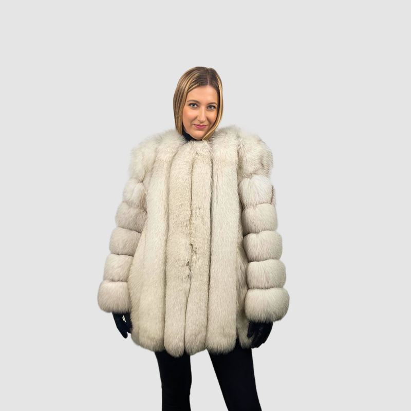 Natural Blue Fox Jacket