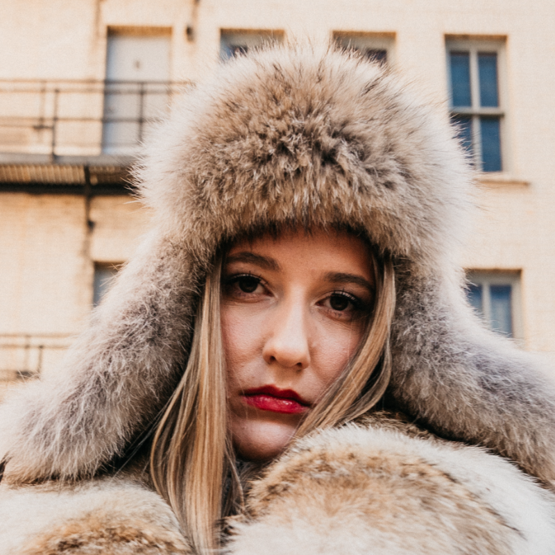 Natural Coyote Aviator Hat