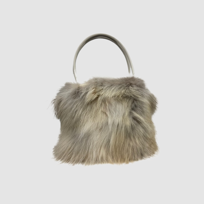 Natural Coyote Section Luxe Handbag  Leather Handle