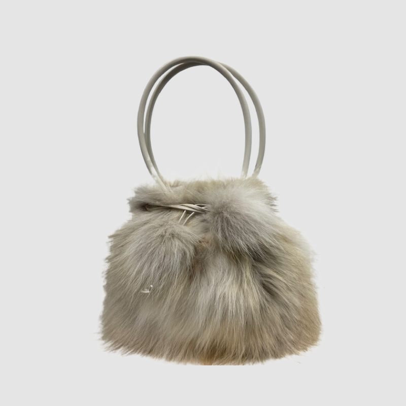 Natural Coyote Section Luxe Handbag  Leather Handle