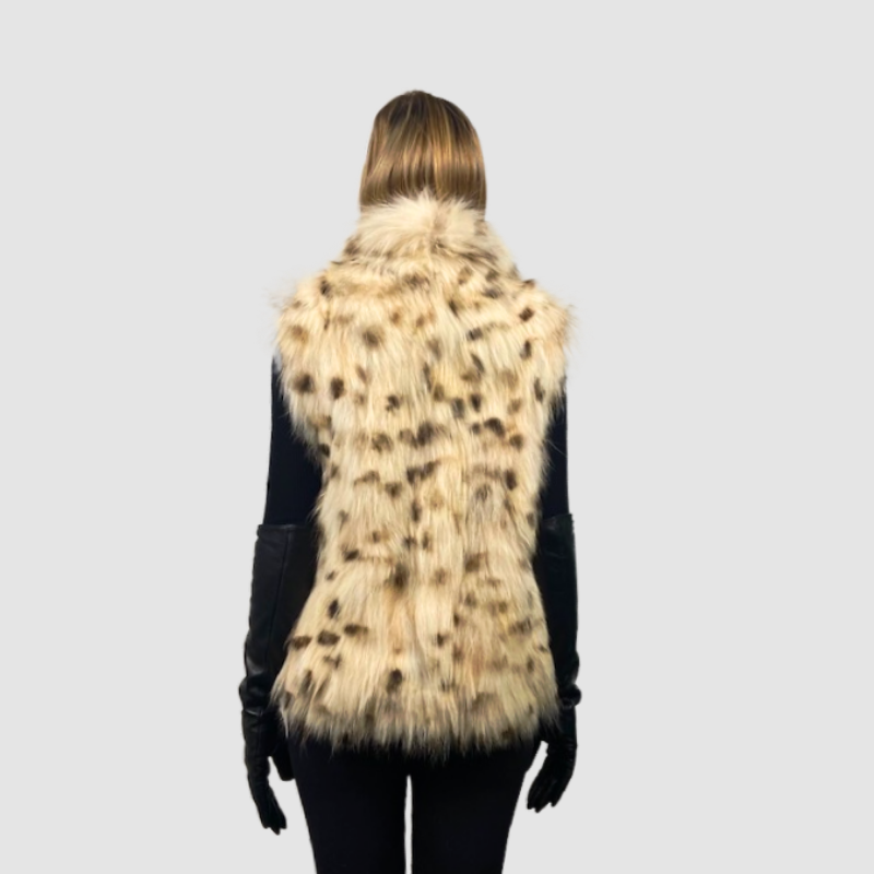 Printed Coyote Sections Vest