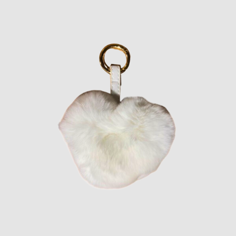 Rex Rabbit Heart Keychain