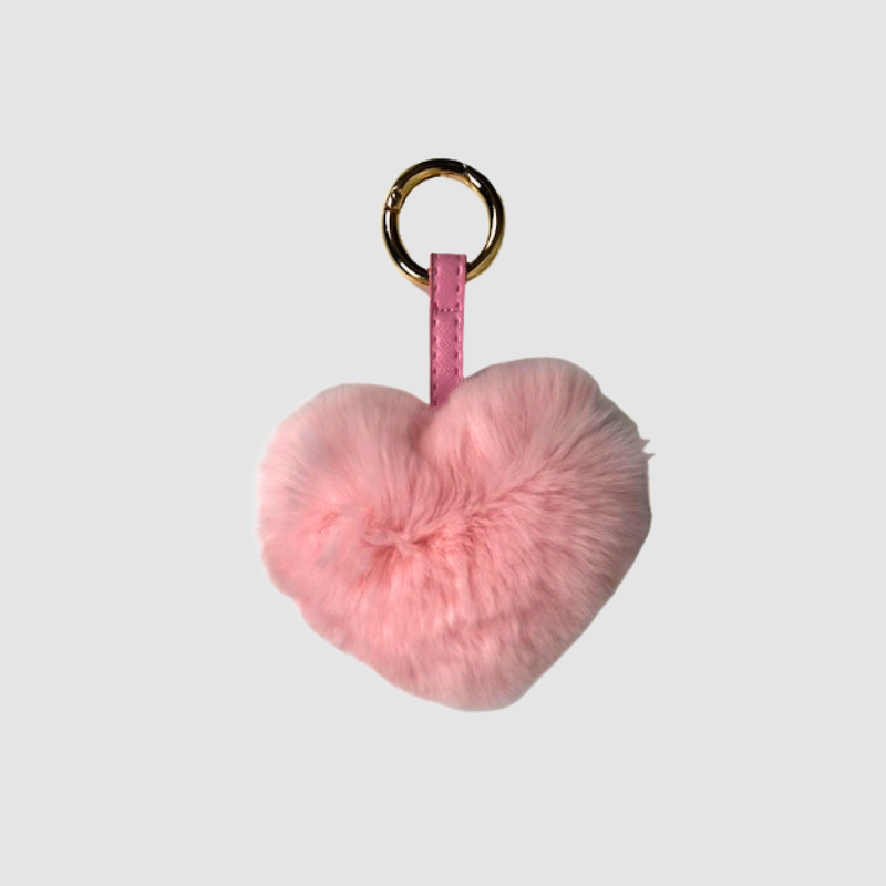 Rex Rabbit Heart Keychain