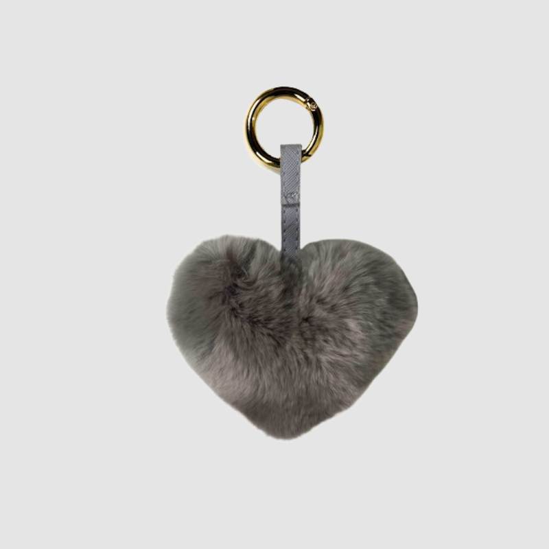 Rex Rabbit Heart Keychain