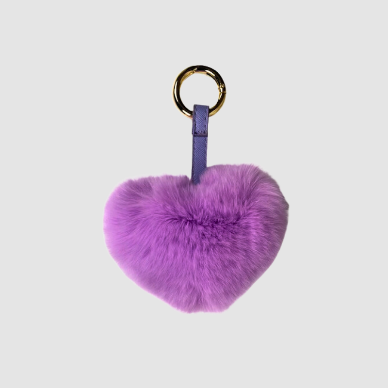Rex Rabbit Heart Keychain