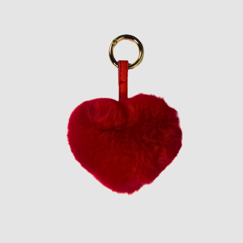 Rex Rabbit Heart Keychain