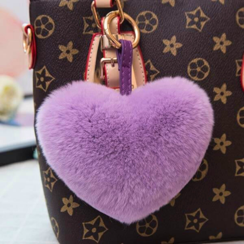 Rex Rabbit Heart Keychain