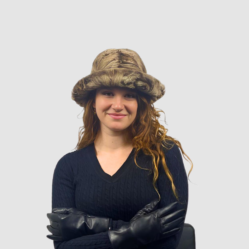 Sculptured Beige Mix Mink Bucket Hat