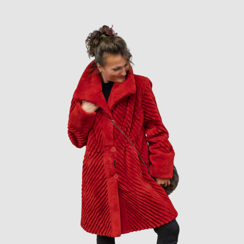 Sheared & Grooved Beaver Jacket - Reversible to Taffeta