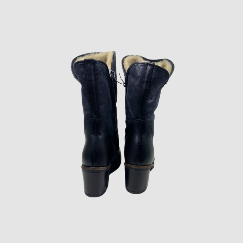 Women's Black Nappa Shearling Boots