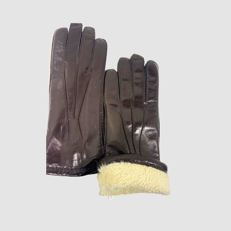 Women's Leather Gloves Lined with Shearling
