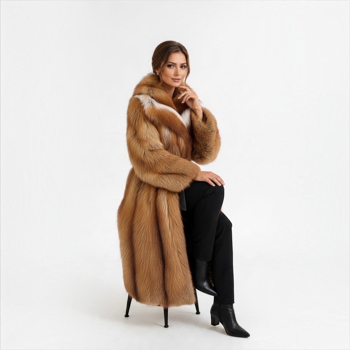 Natural Golden Fox Full-Length Coat