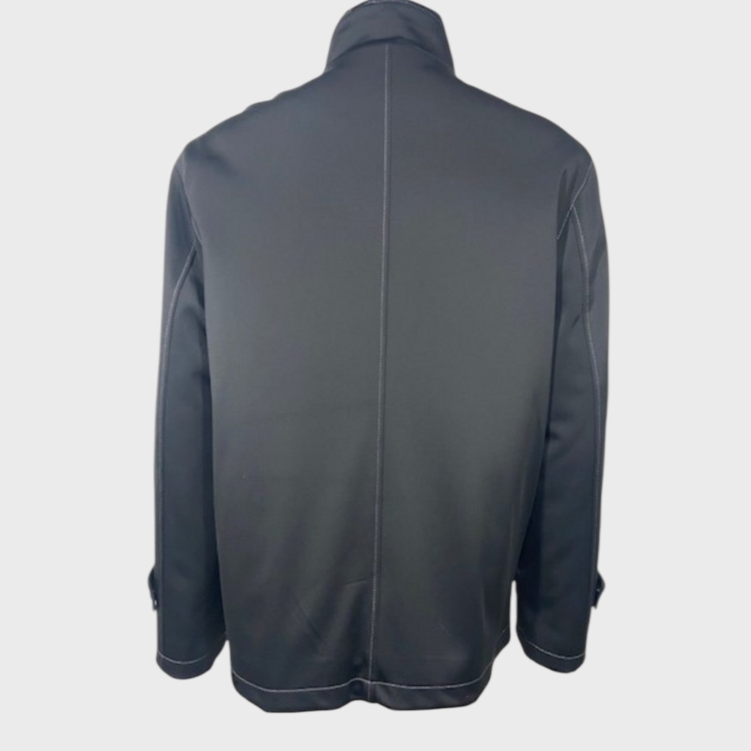 Black Men's Nylon Shell Jacket & Lined with Black Shearling