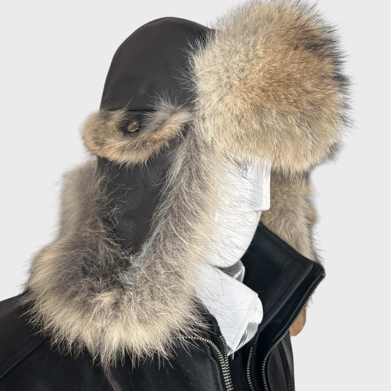Natural Coyote Aviator Hat