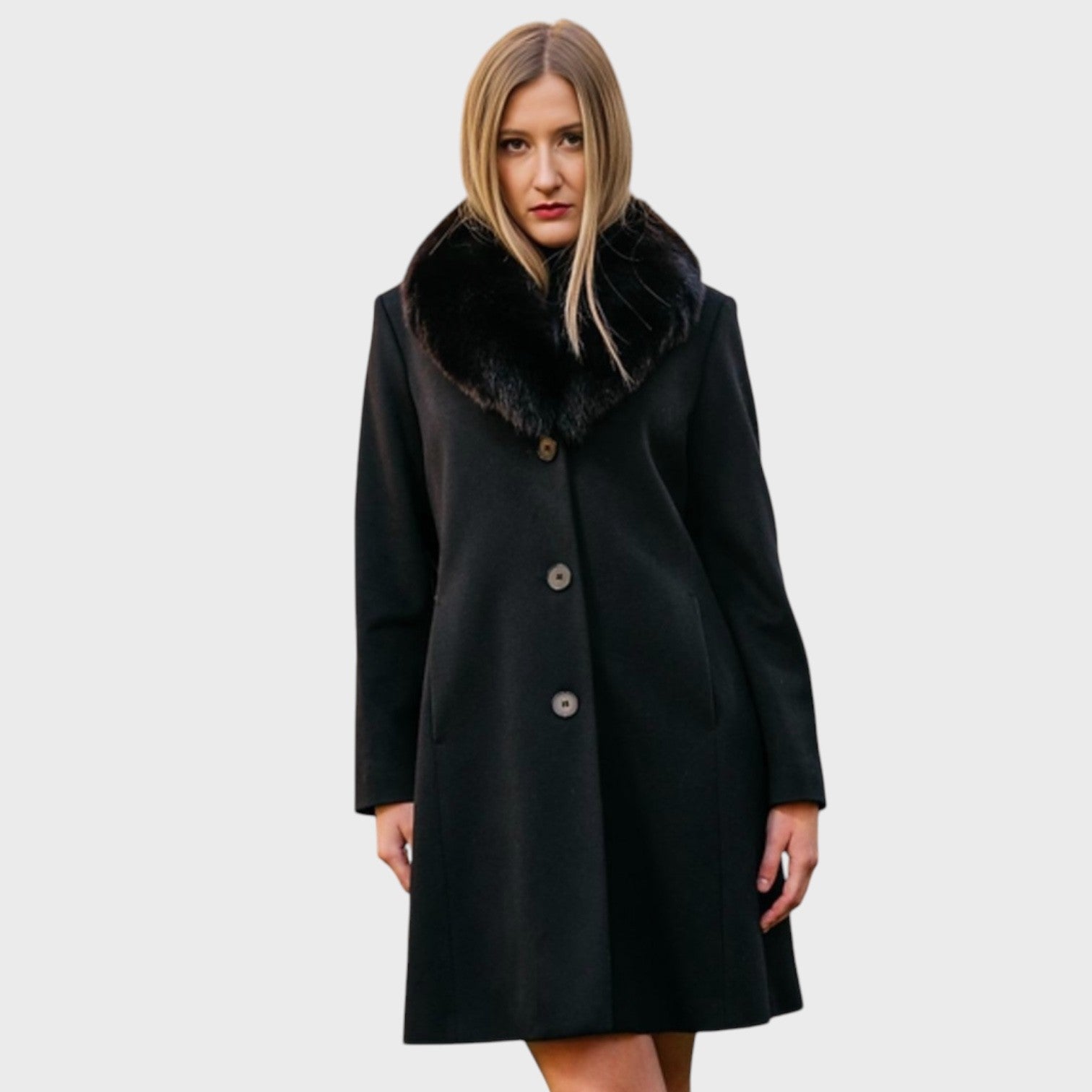 Loro Piana Superfine Wool Coat - Detachable Fox Collar