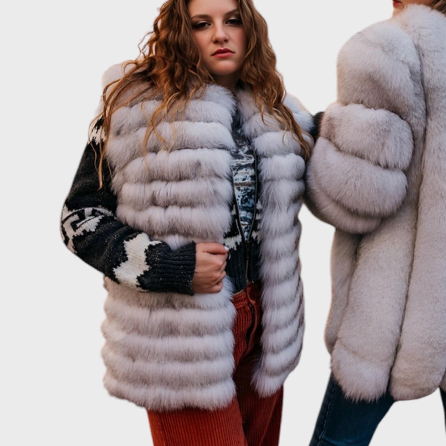 Natural Blue Fox Vest