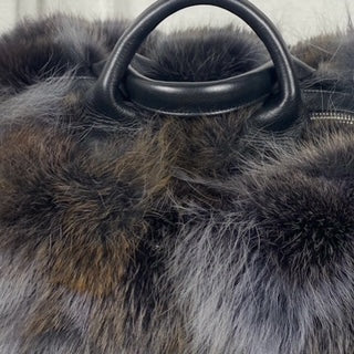 Gun Metal Dyed Coyote Bag - Leather Strap