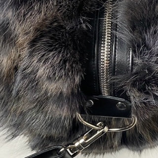 Gun Metal Dyed Coyote Bag - Leather Strap