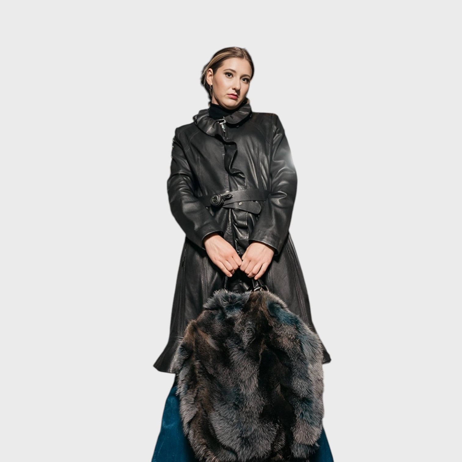 Gun Metal Dyed Coyote Luxe Bag