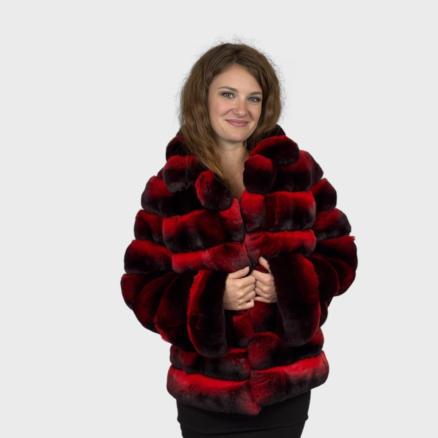 Red Dyed Chinchilla Jacket