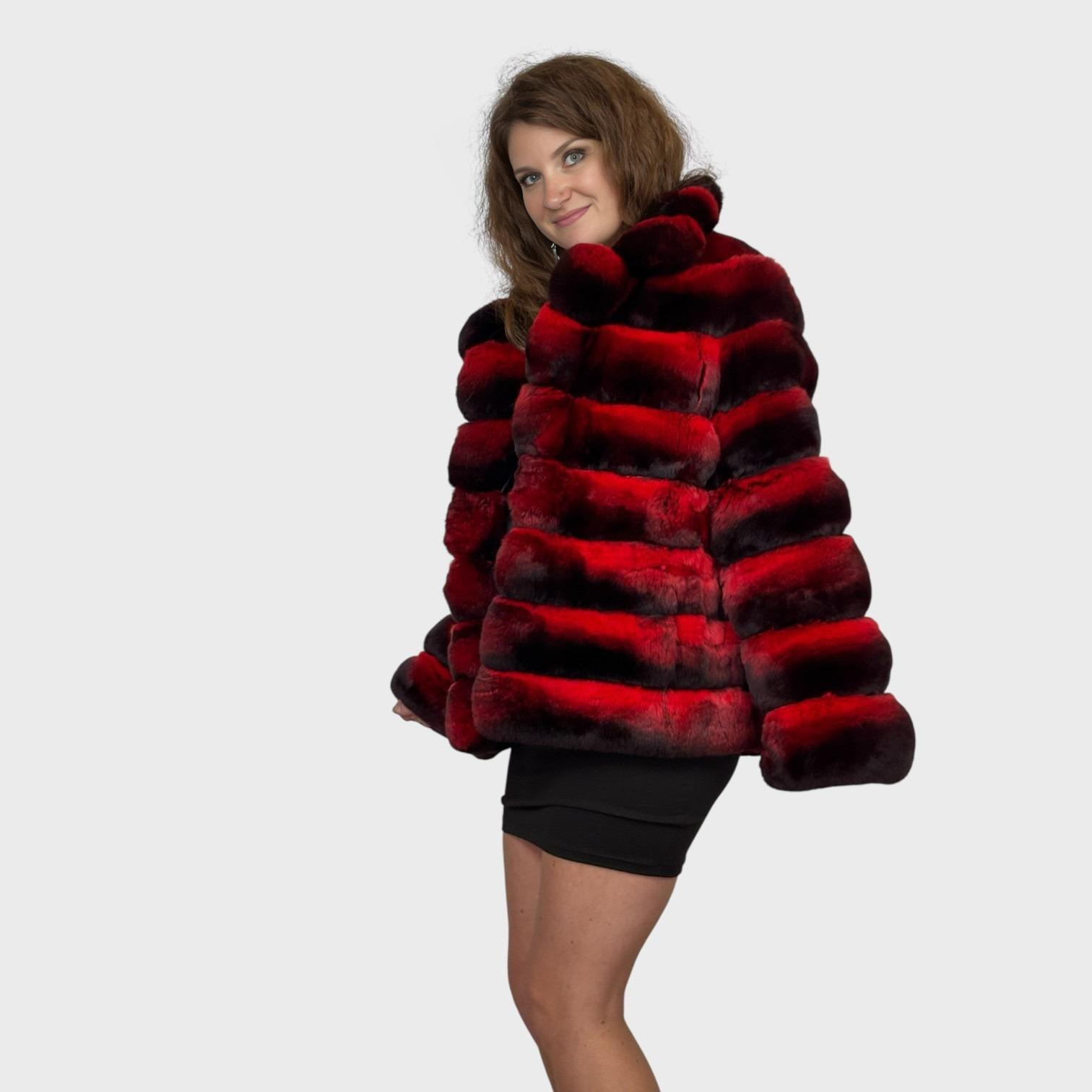Red Dyed Chinchilla Jacket