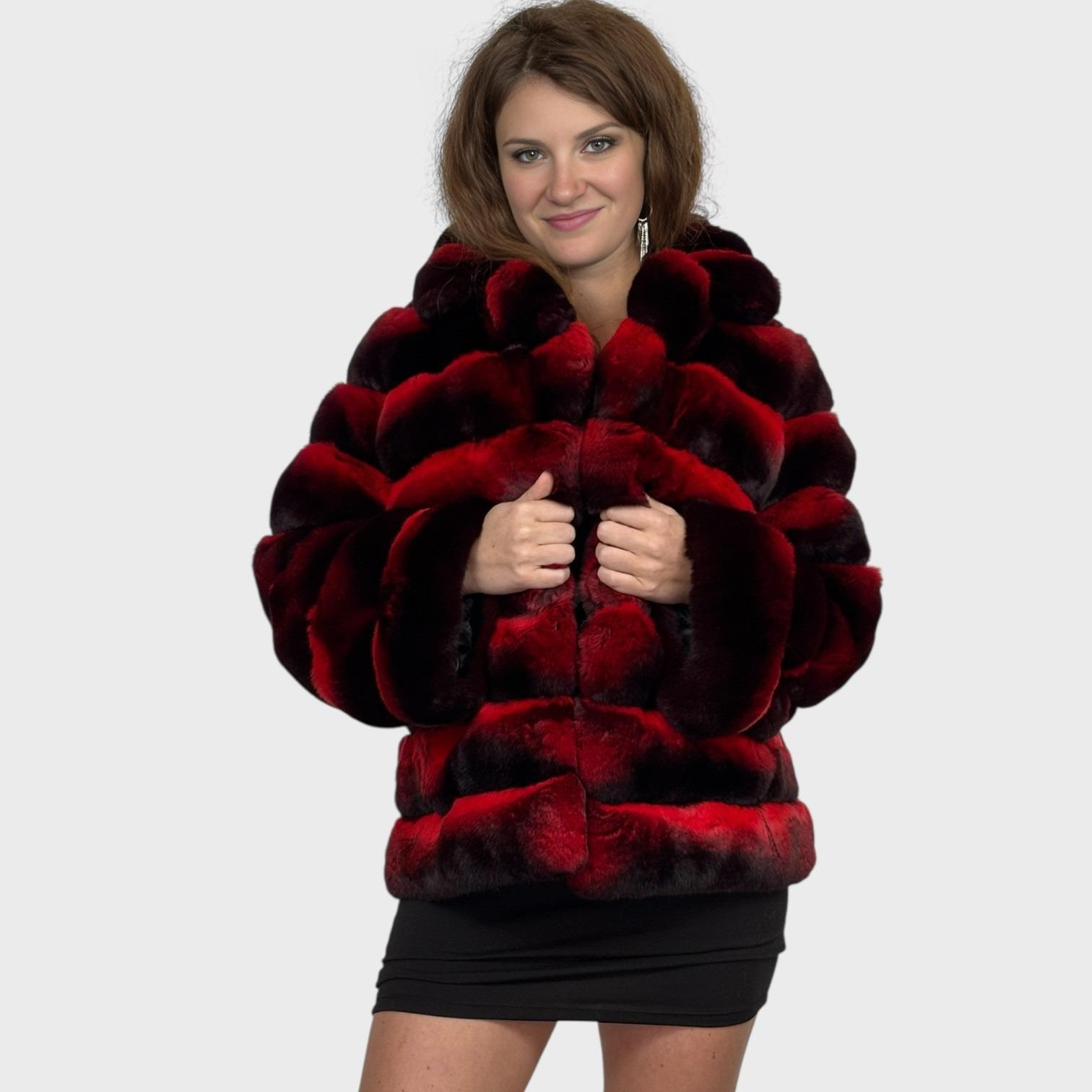 Red Dyed Chinchilla Jacket
