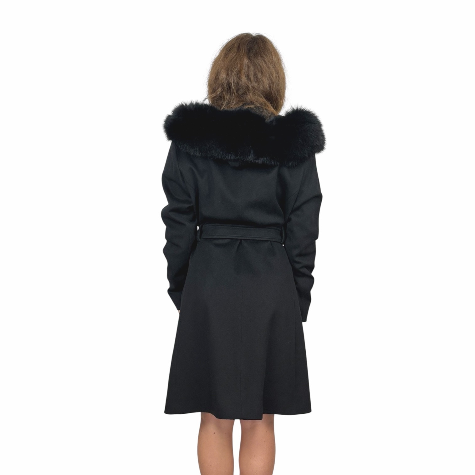 Loro Piana Superfine Wool Coat - Natural Cross Fox Trim