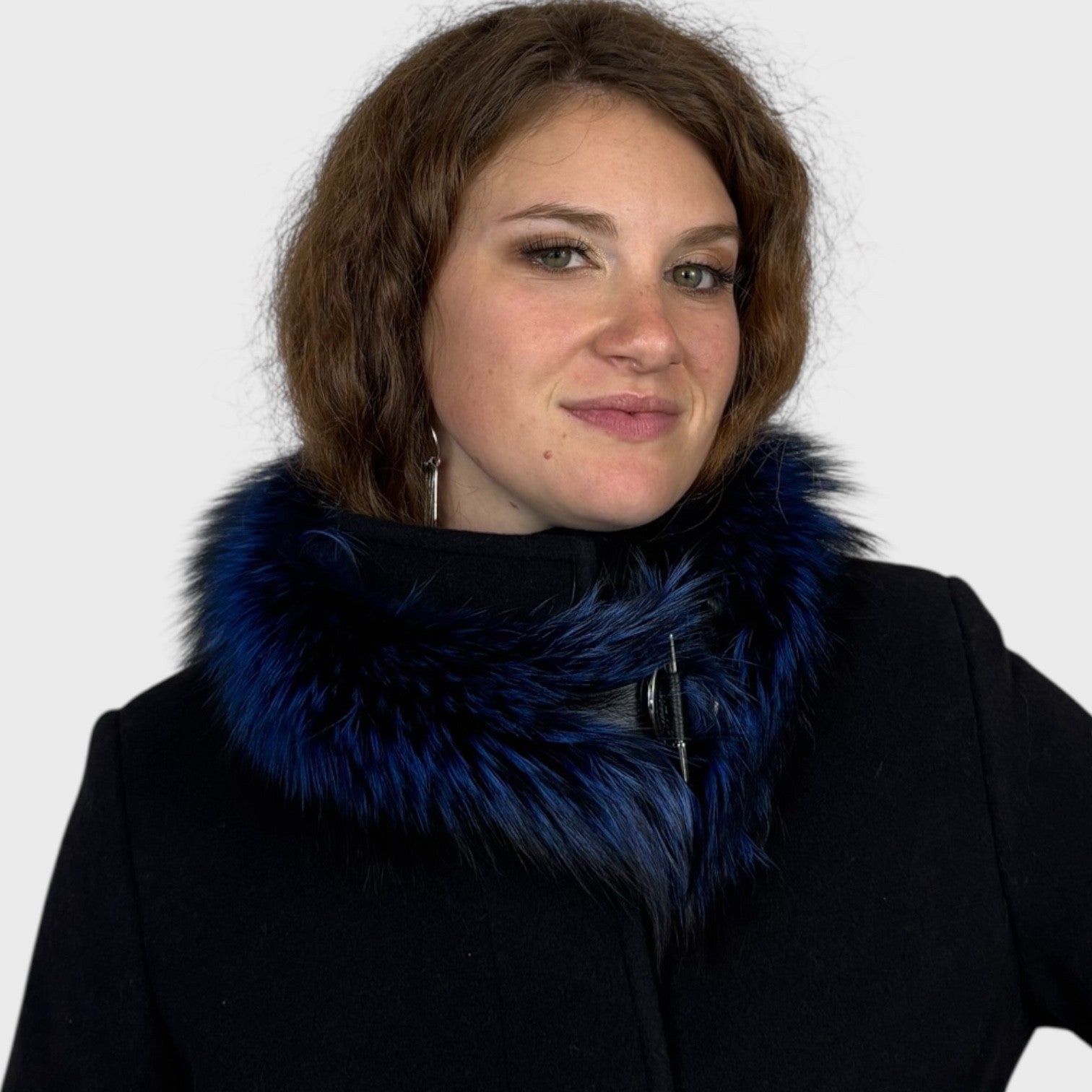 Silver Fox Collar-Cashmere Lined