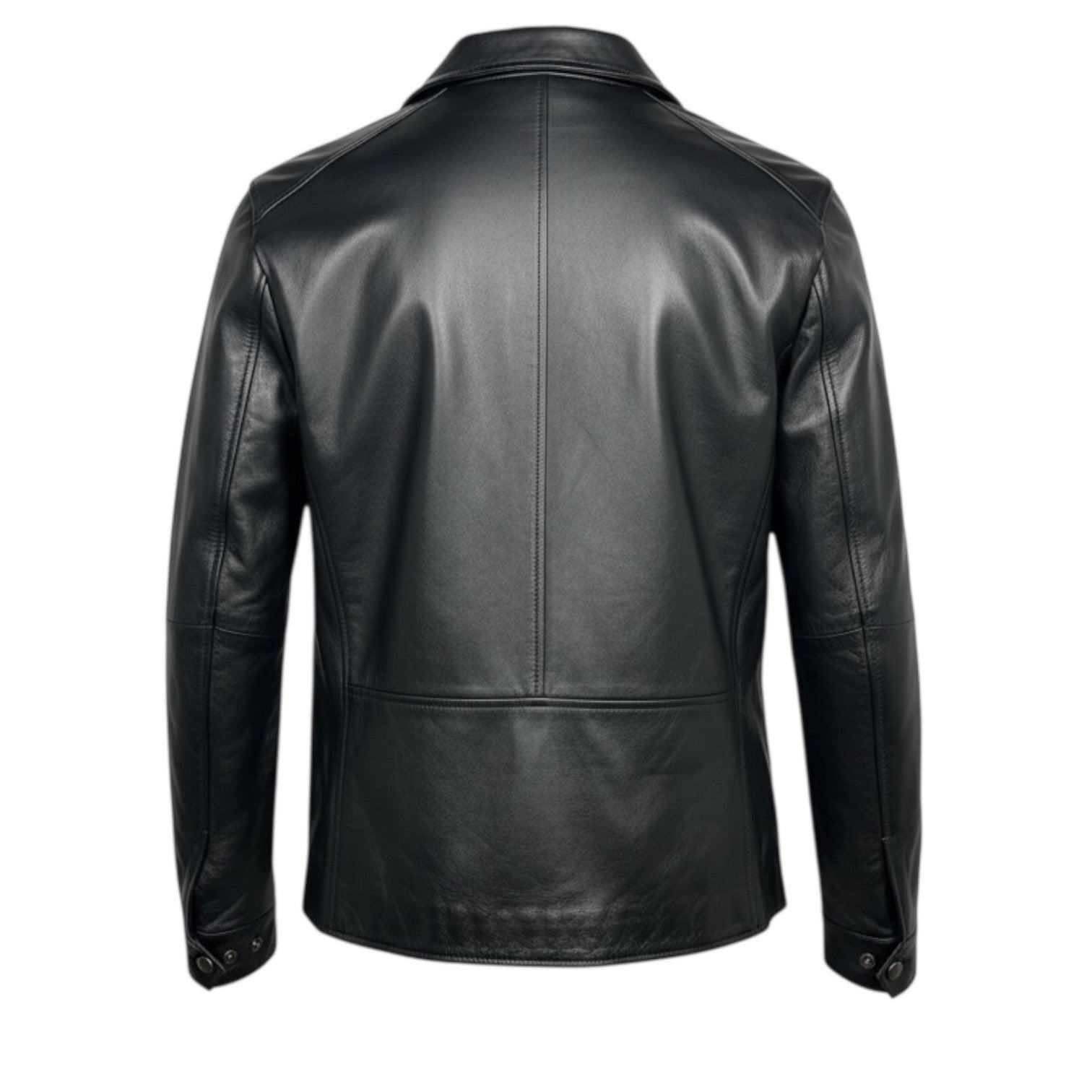Black men's leather Jacket