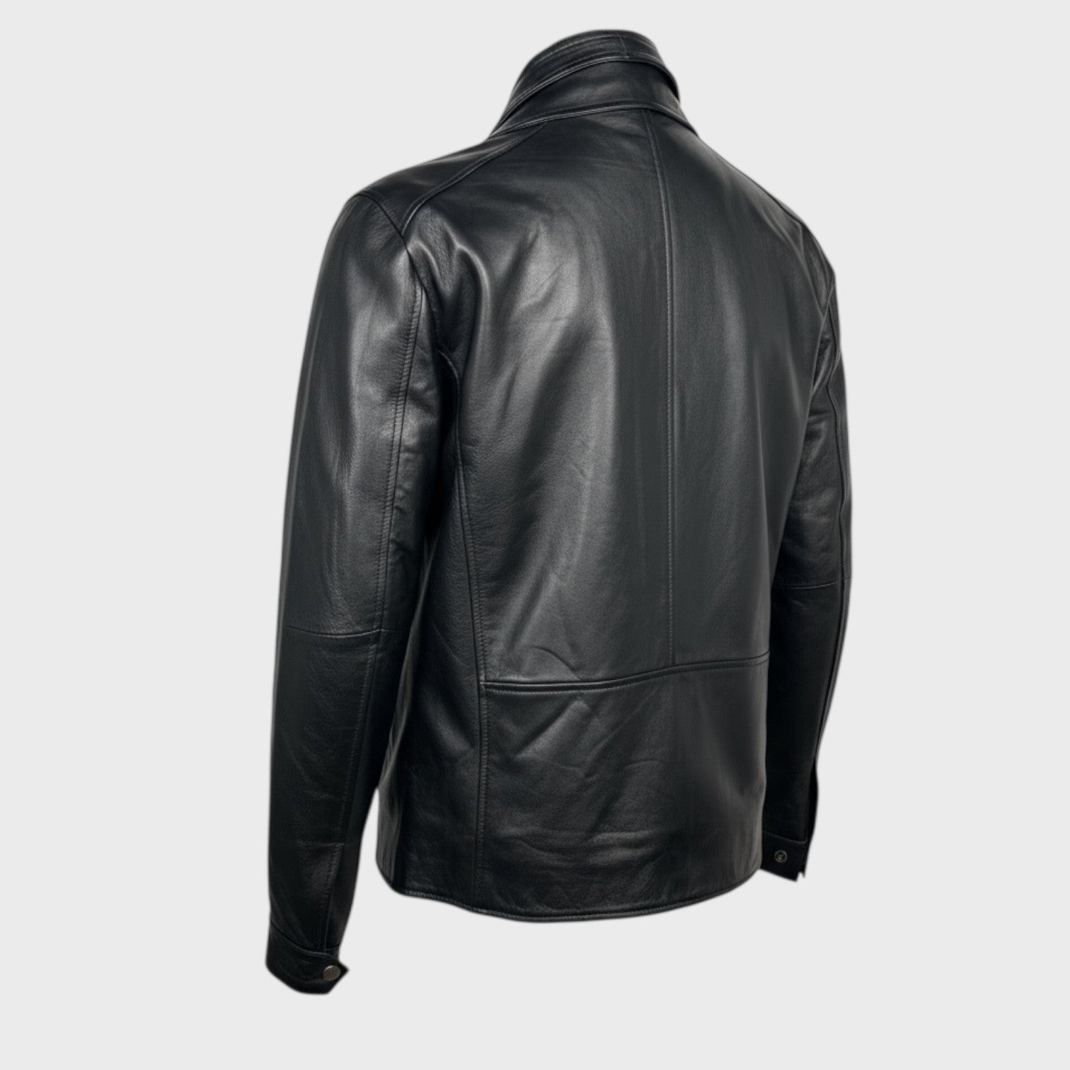 Black men's leather Jacket