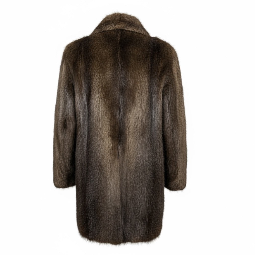 Natural Log Hair Beaver Men's 3/4 Coat