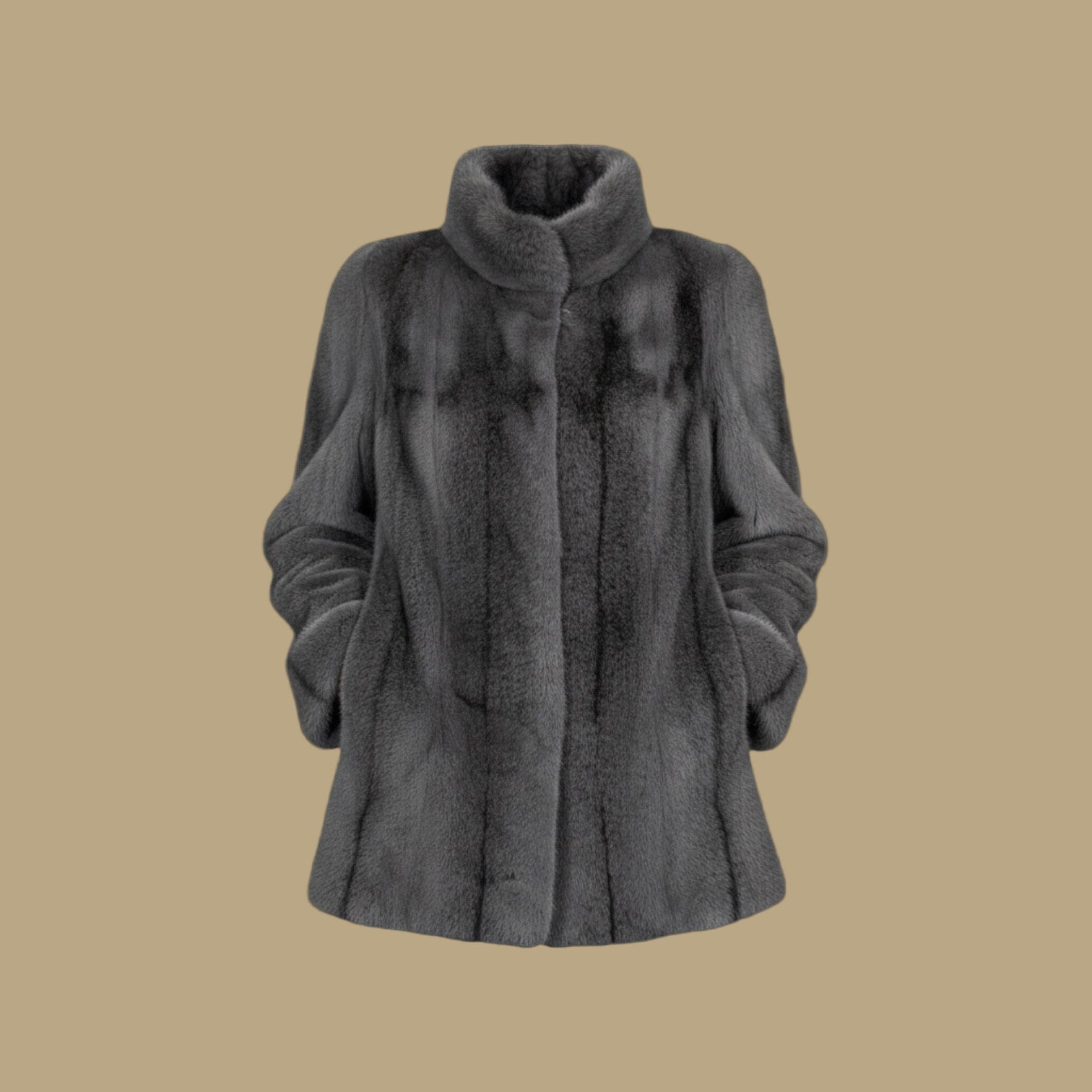 Grey Cross Mink Jacket