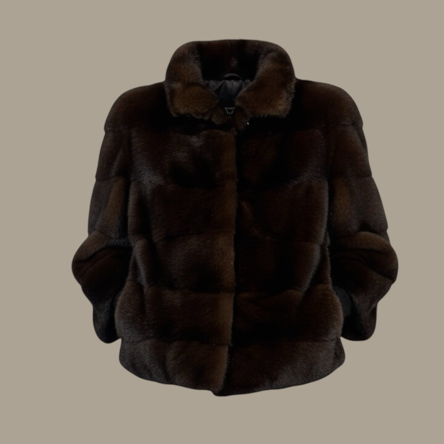 Dark Mahogany Short Mink jacket