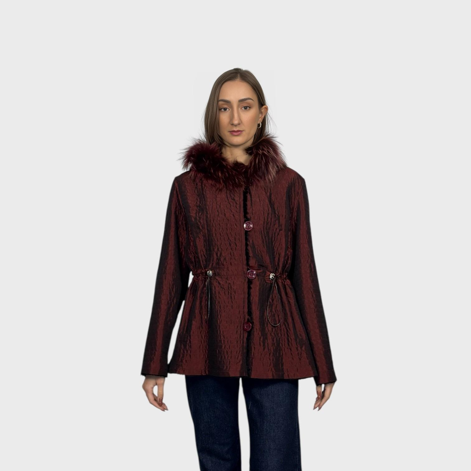 Black Dyed Sheared Beaver Reversible to Taffeta