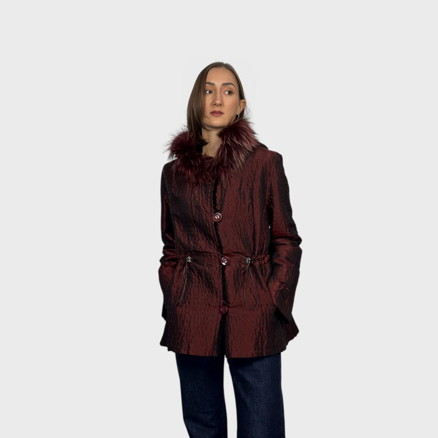 Black Dyed Sheared Beaver Reversible to Taffeta