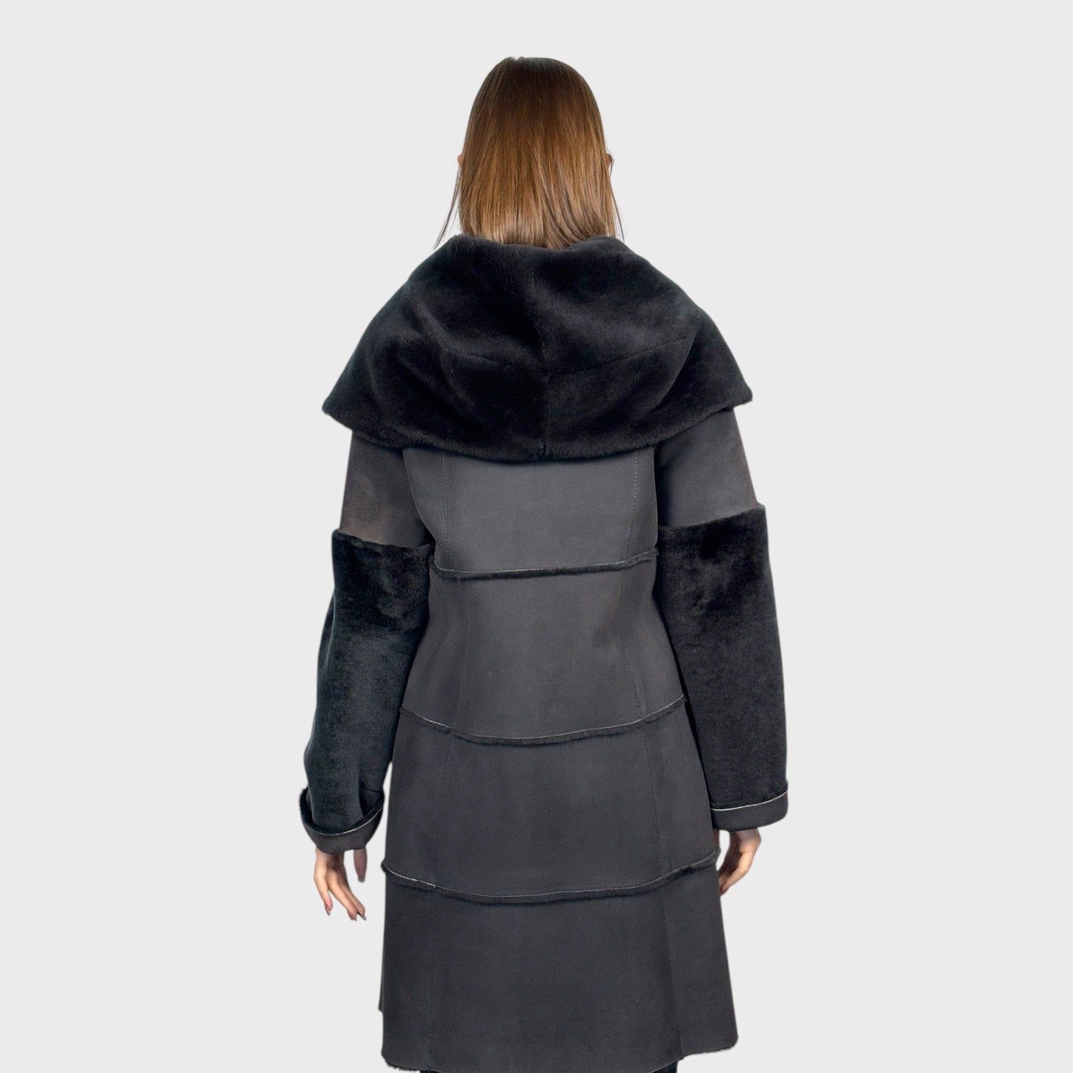 Mocha Suede Shearling Jacket