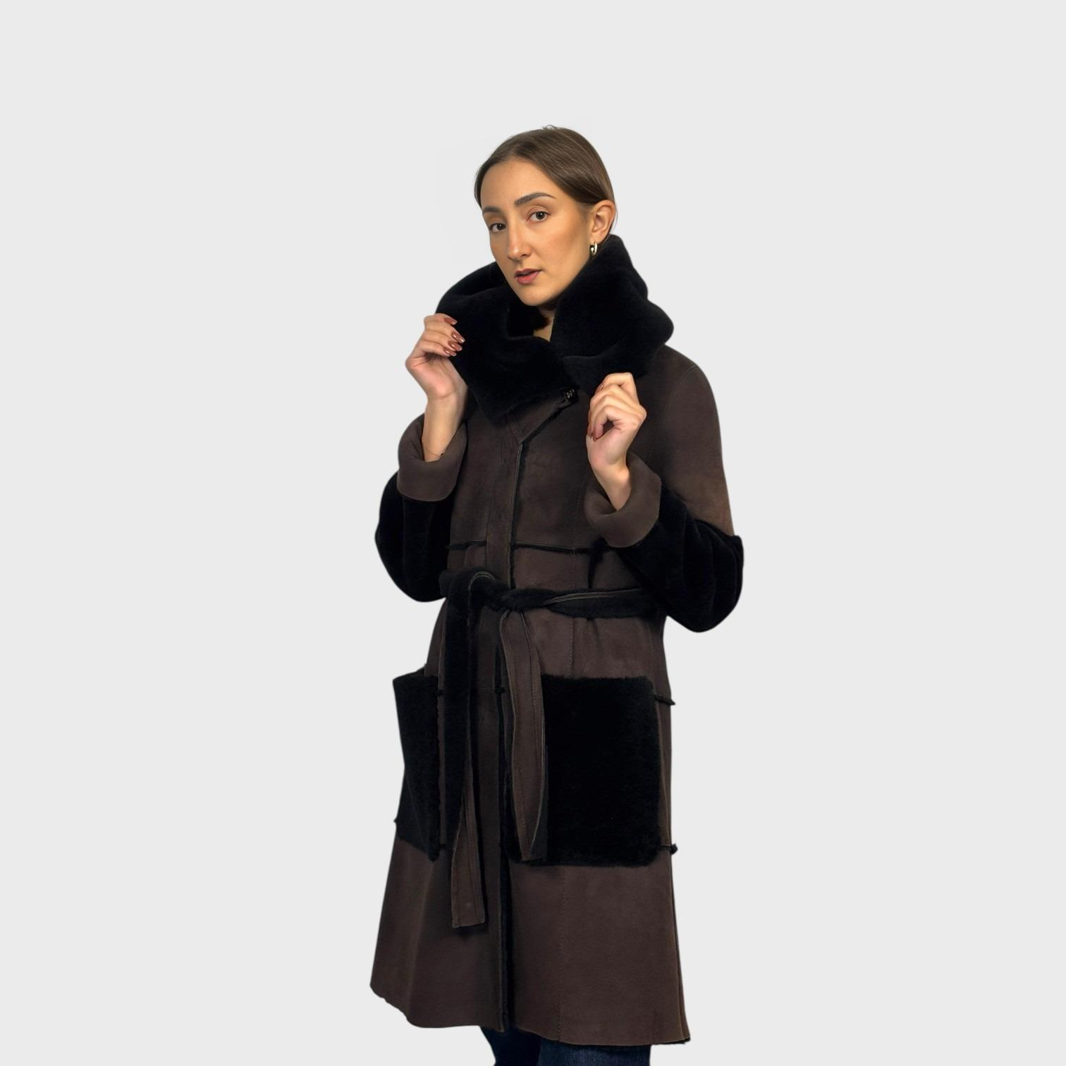 Mocha Suede Shearling Jacket