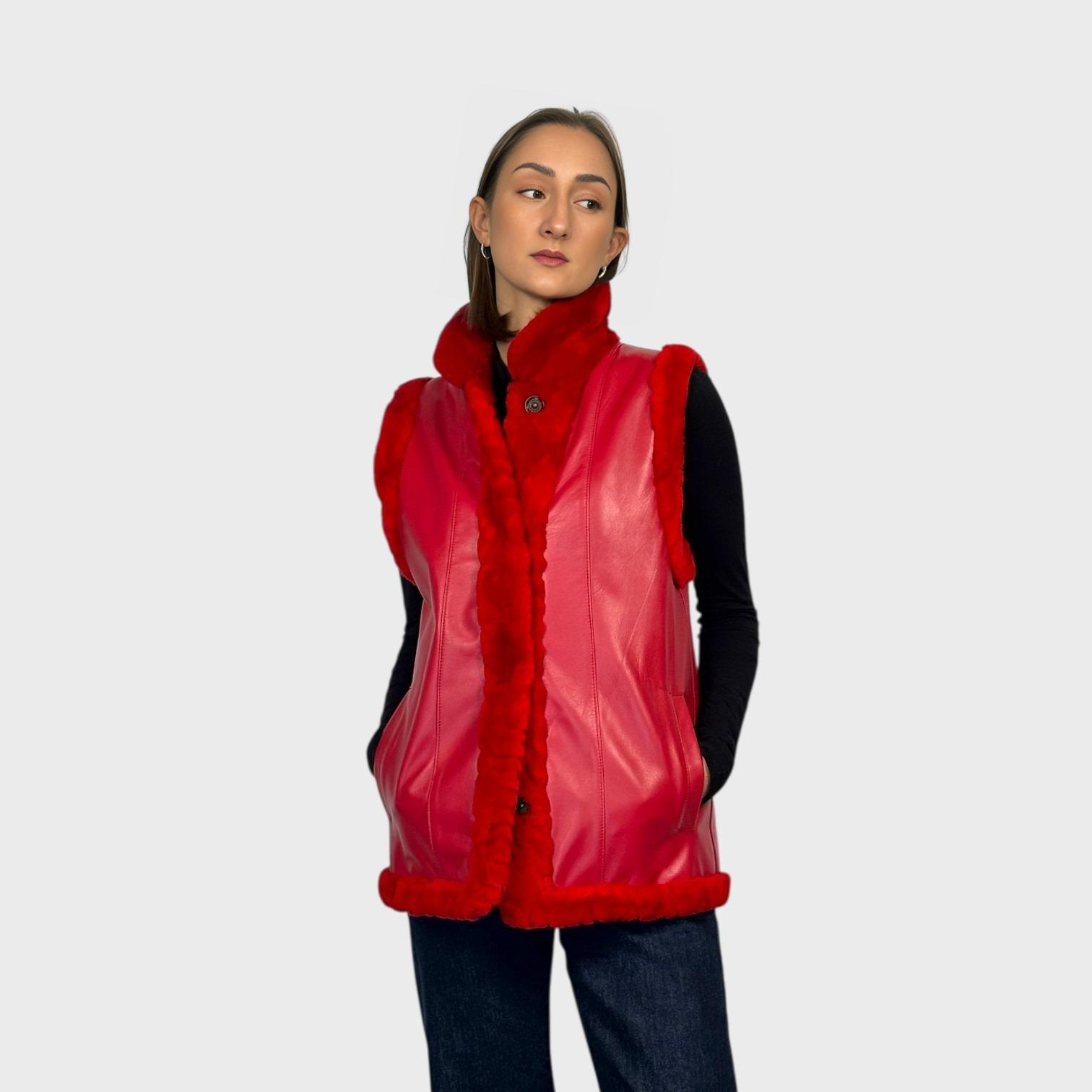 Sheared Beaver Vest - Reversible to Leather