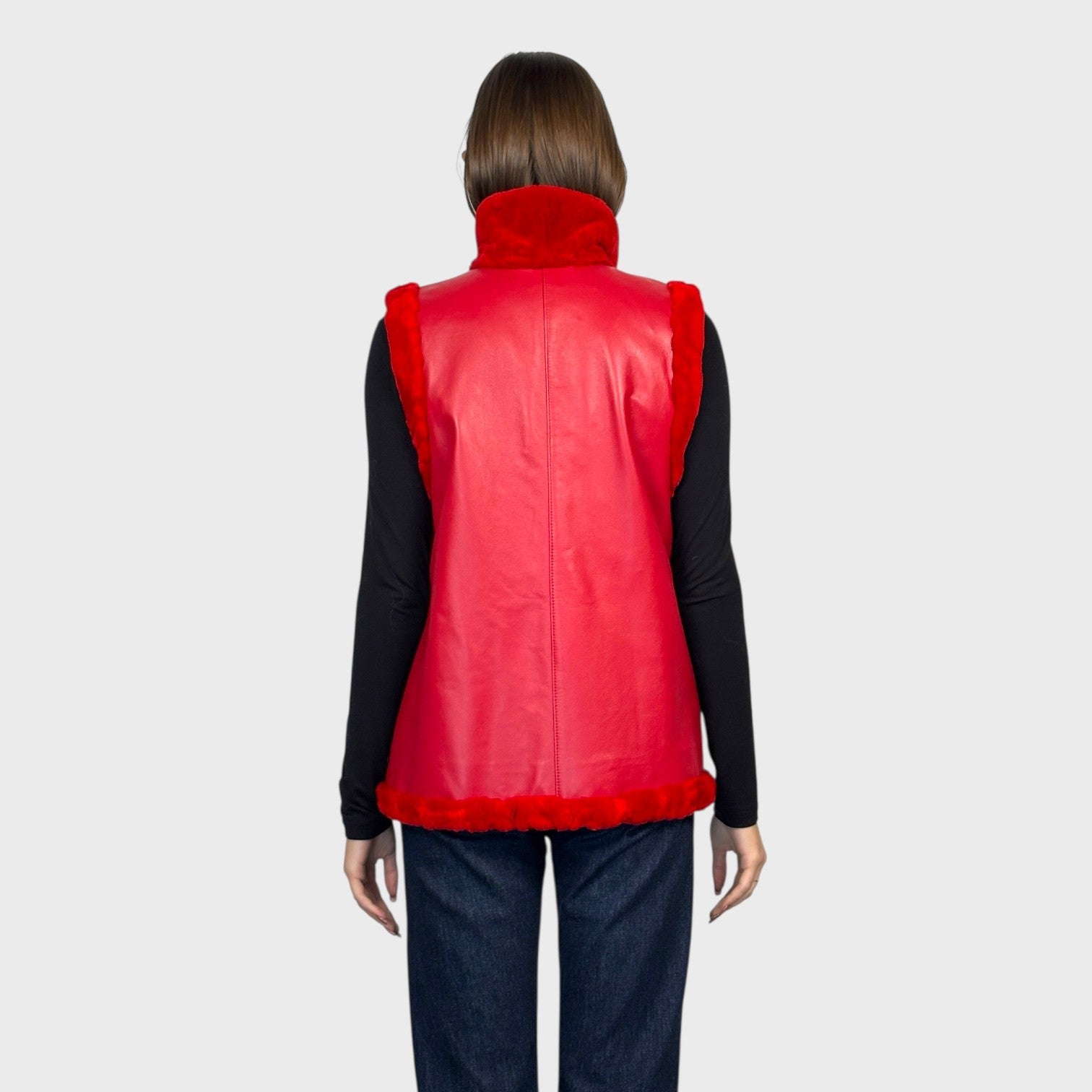 Sheared Beaver Vest - Reversible to Leather