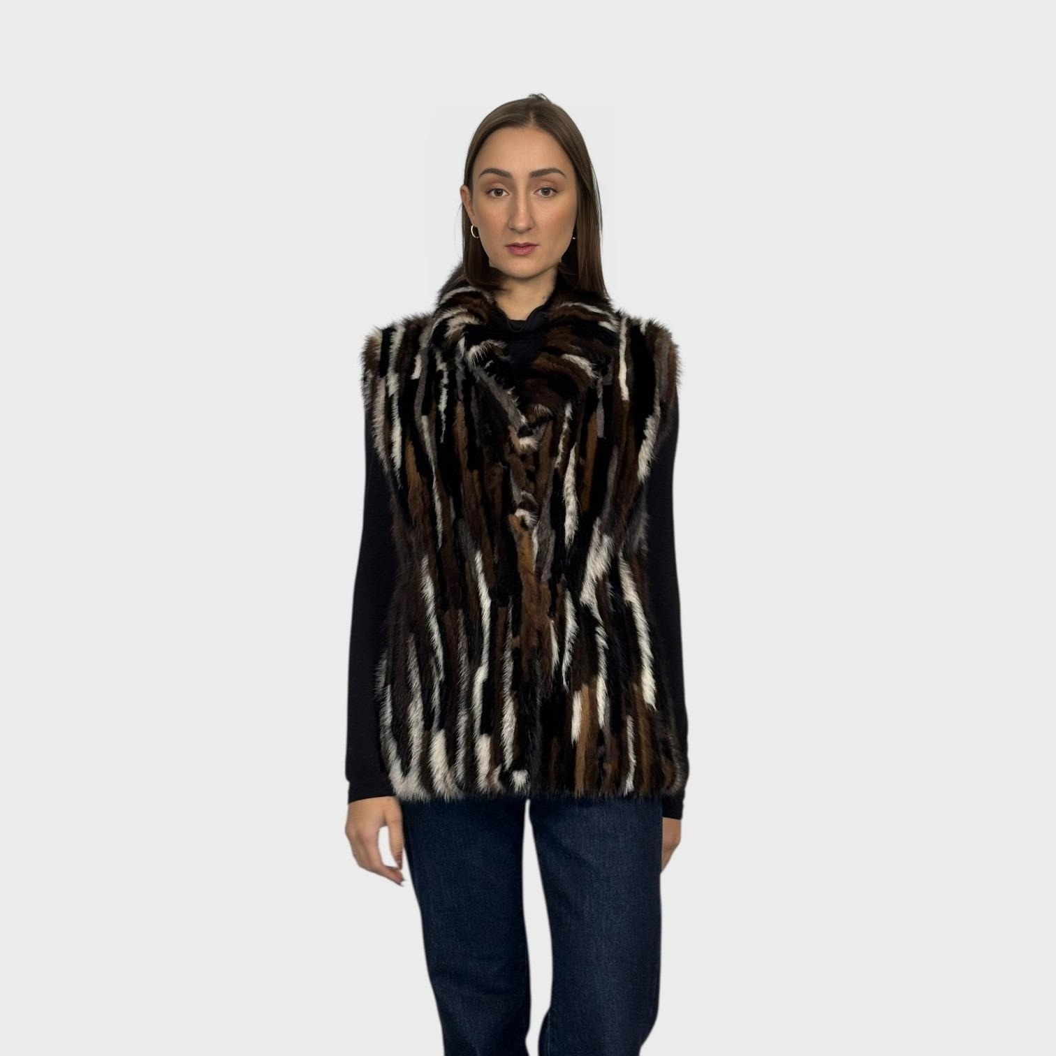 Three Color Mink Vest