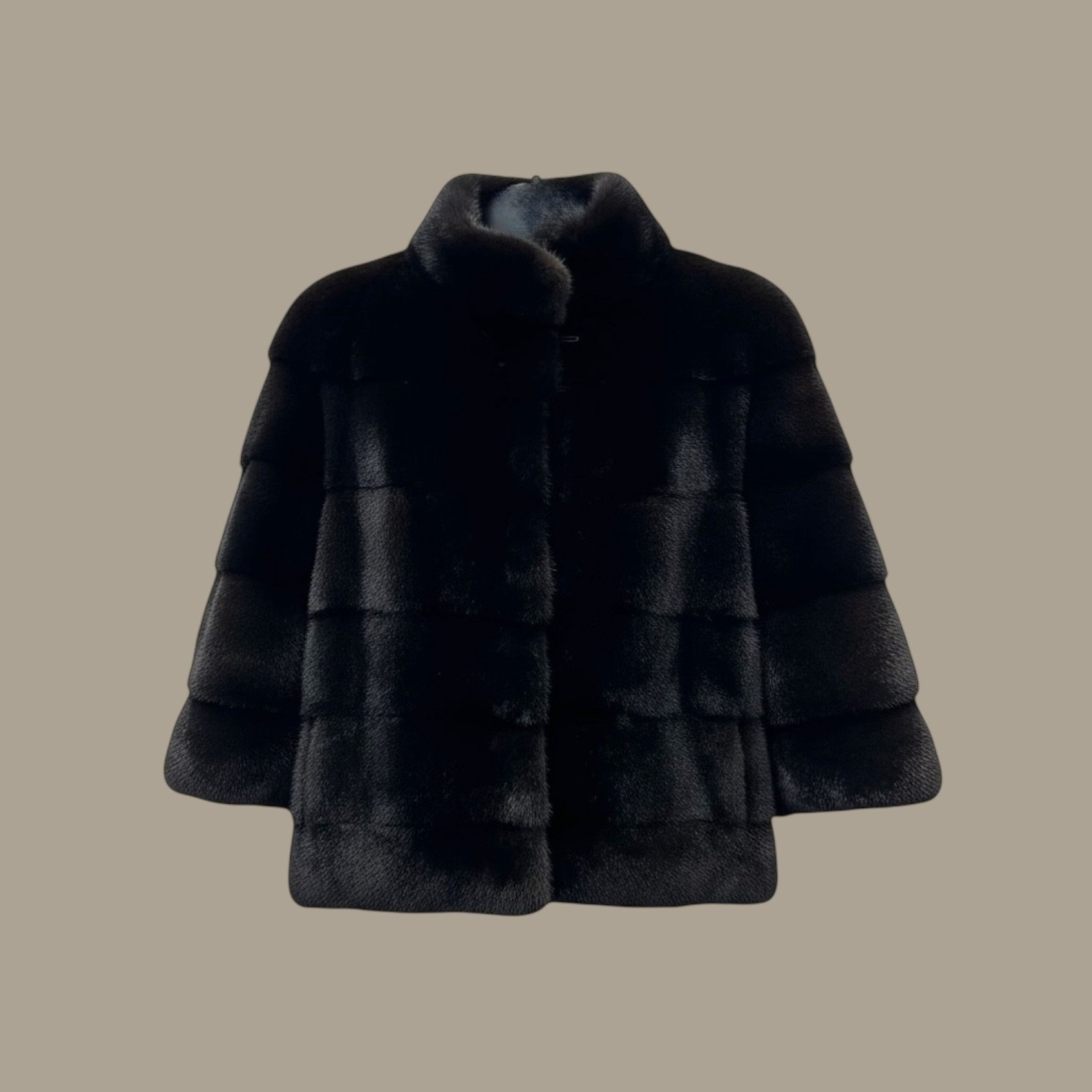 Dark Mahogany Short Mink jacket