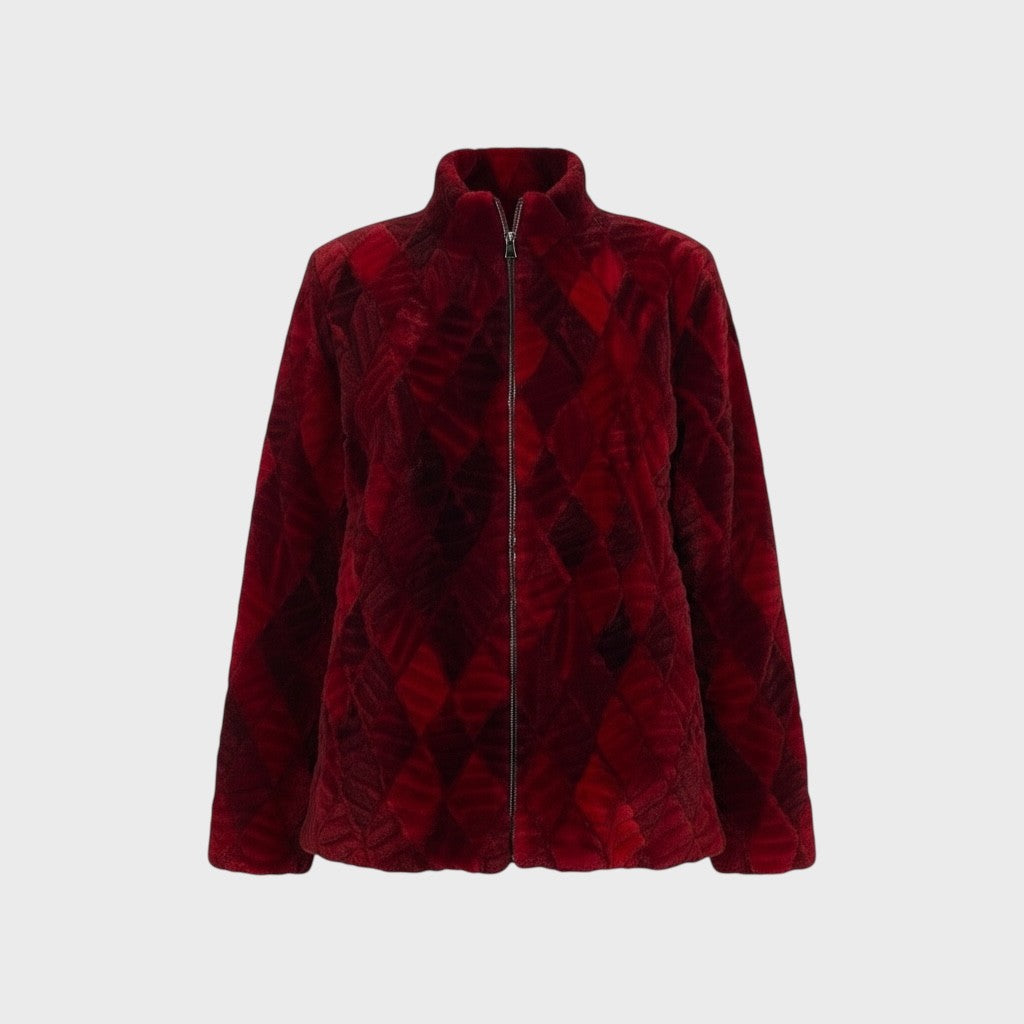 Sheared Beaver Jacket – Diamond Design