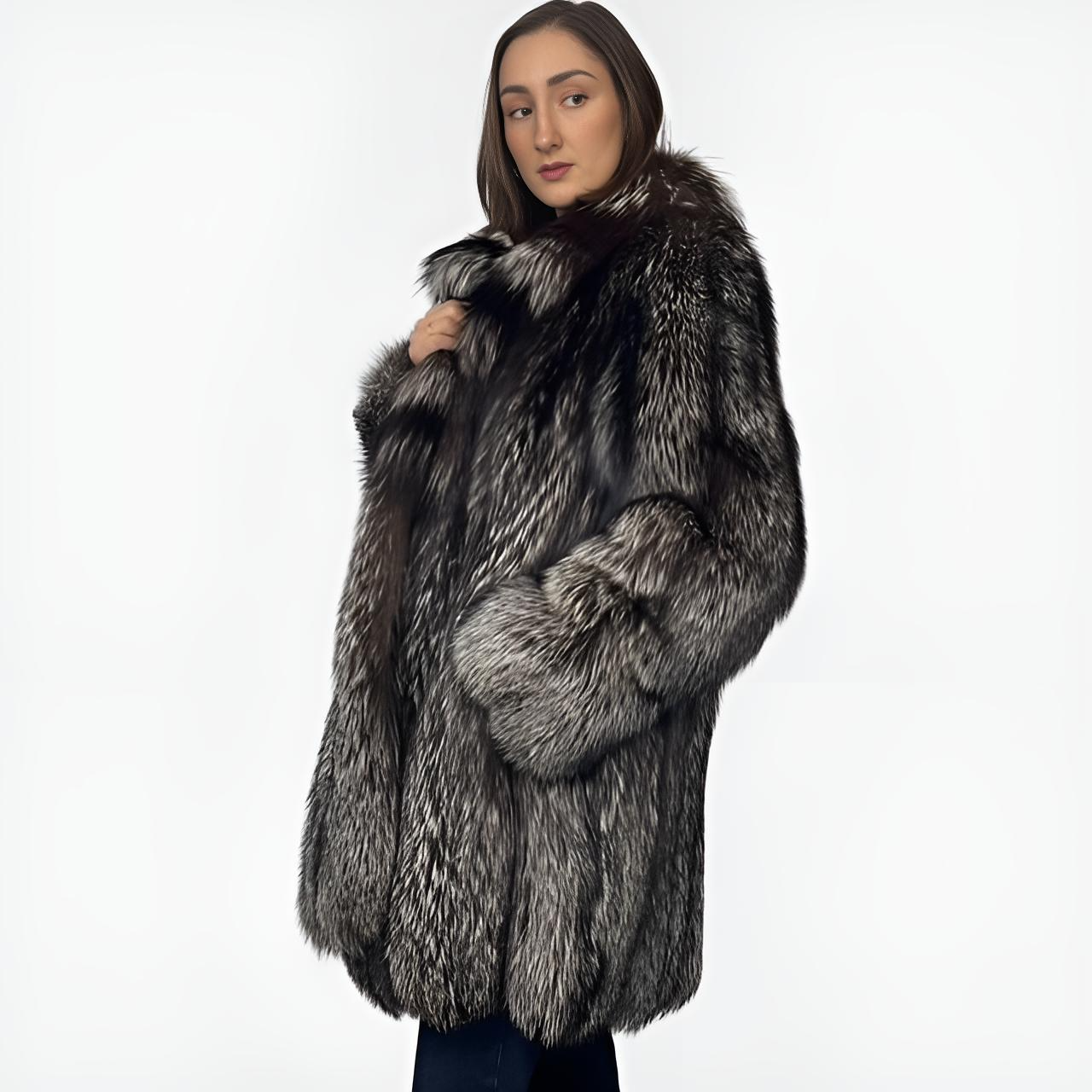 Dark Silver Fox Jacket