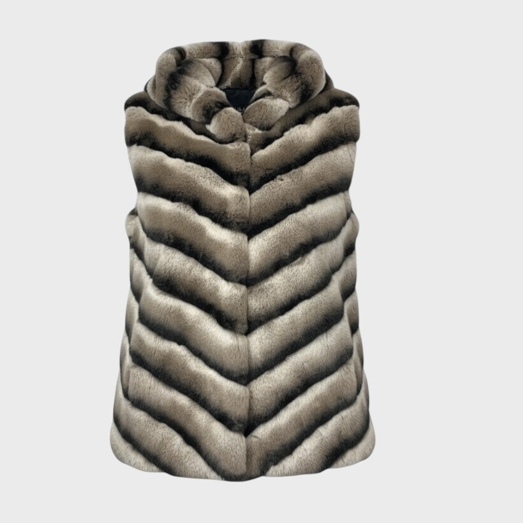 Chinchilla Shade Rex Rabbit Vest
