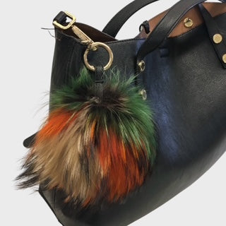 Three Color Furball Keychain