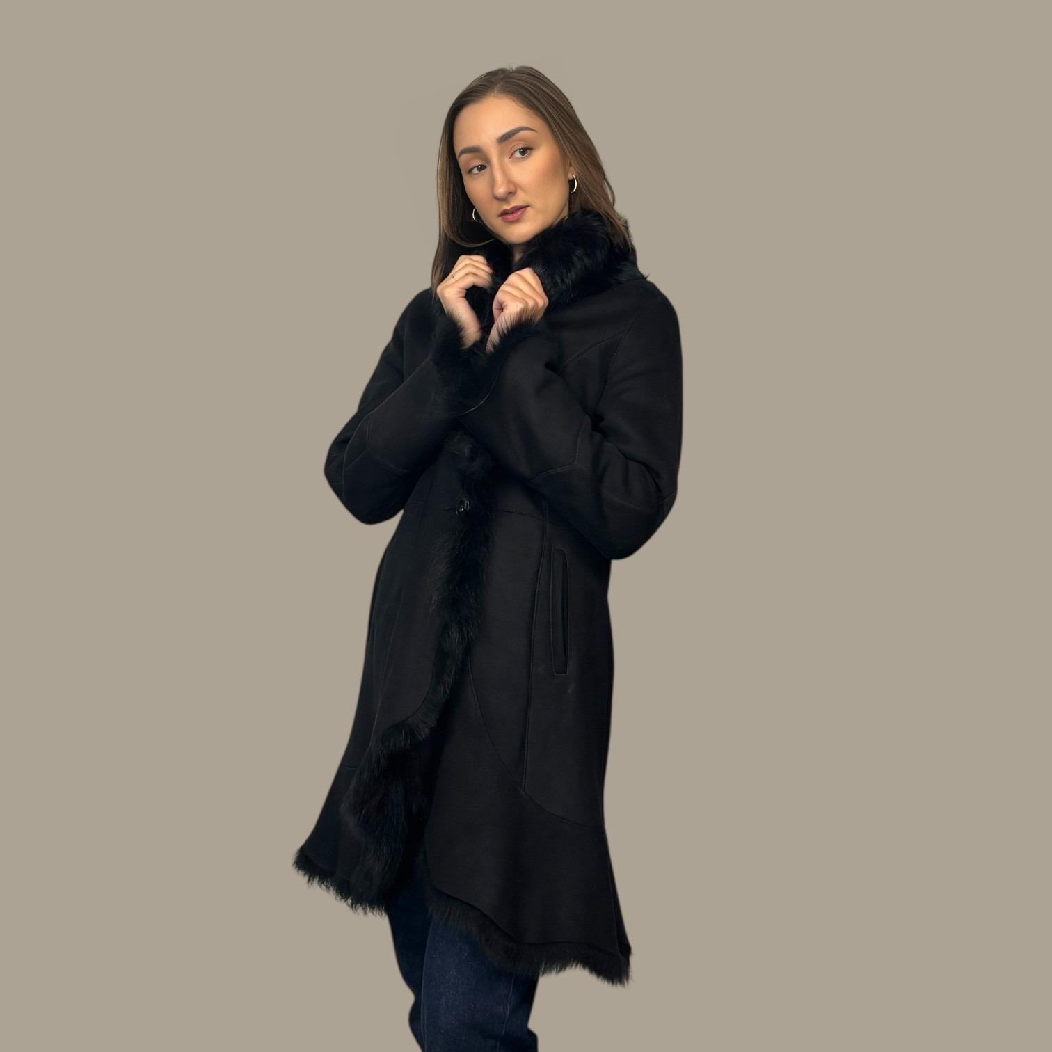Black Toscana Shearling Jacket