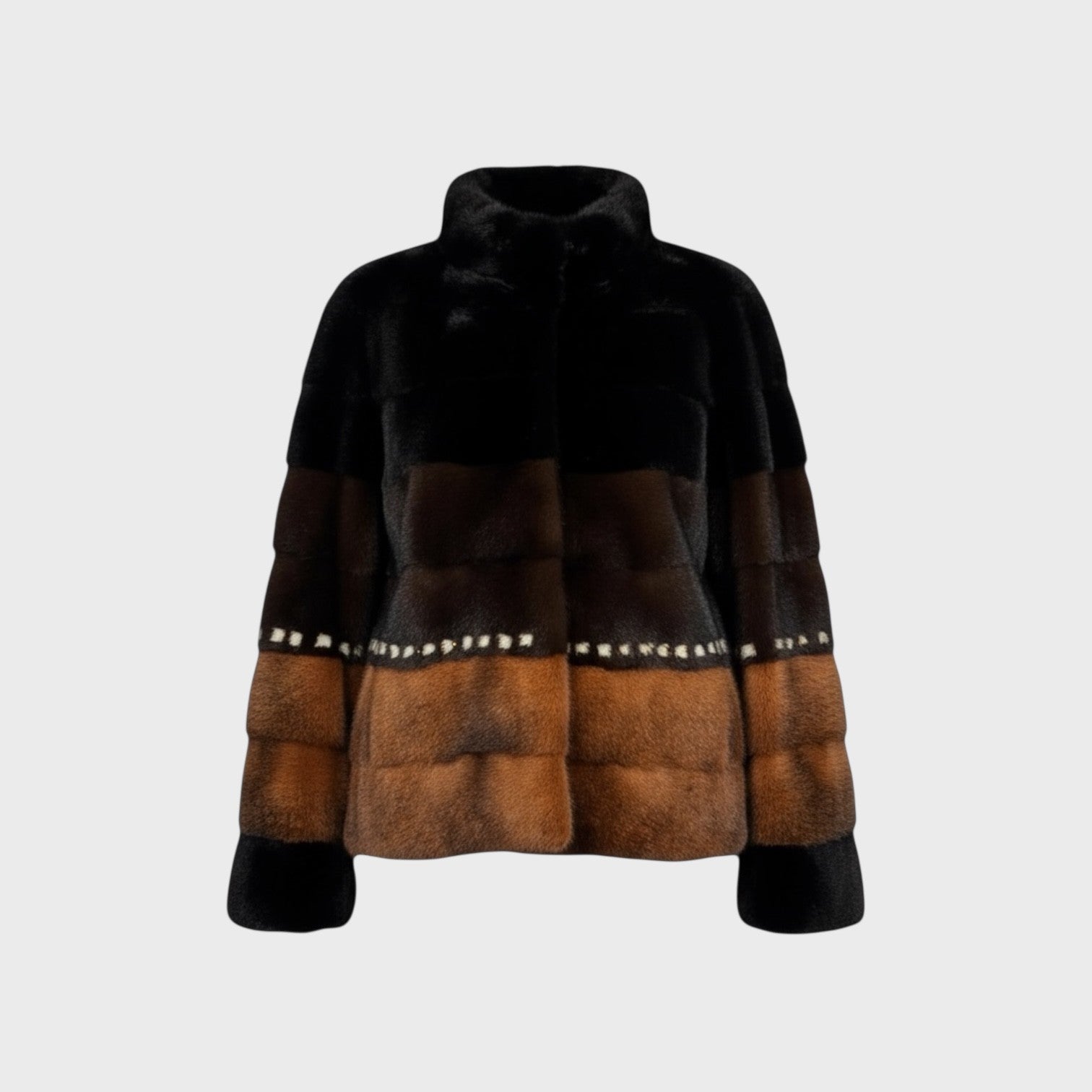 Blackglama, Mahogany & Dyed Orange Female Mink Jacket