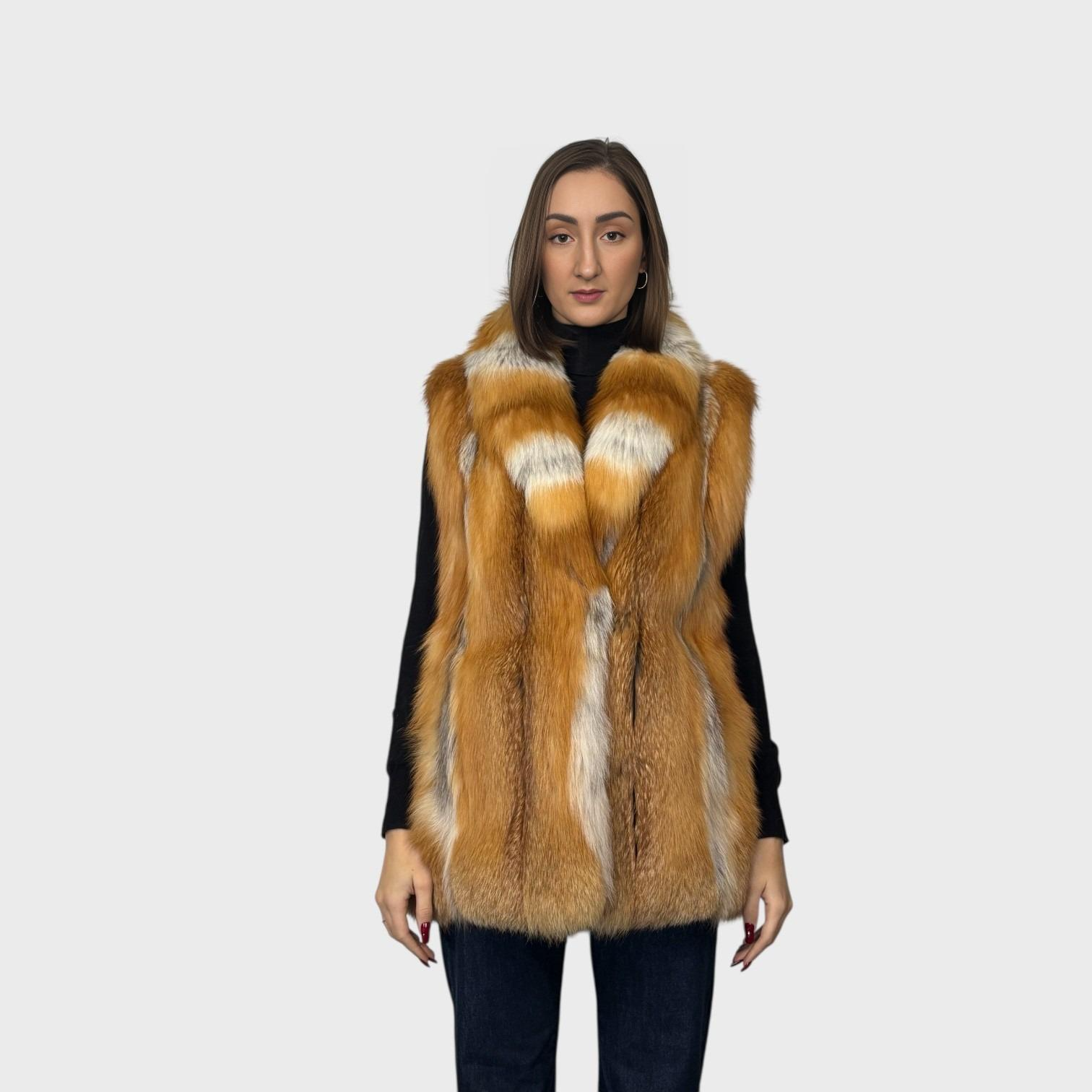 Natural Red Fox Vest