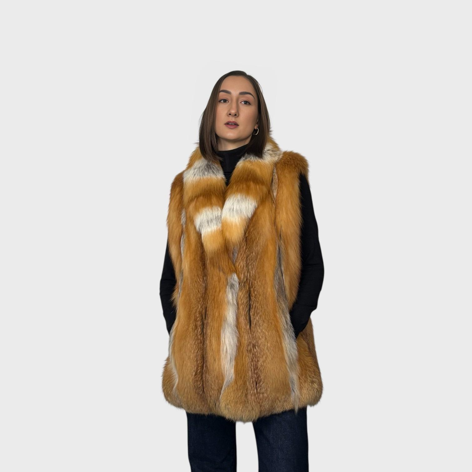 Natural Red Fox Vest